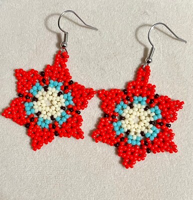 Huichol Star Earrings - image1
